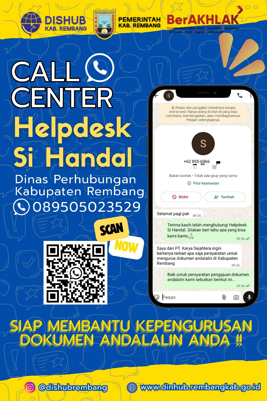 SI HANDAL MEMUDAHKAN MASYARAKAT REMBANG DALAM PENGURUSAN ANDALALIN